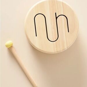 PlanToys Solid Drum Wooden Musical Toy for Toddlers | Eco-friendly